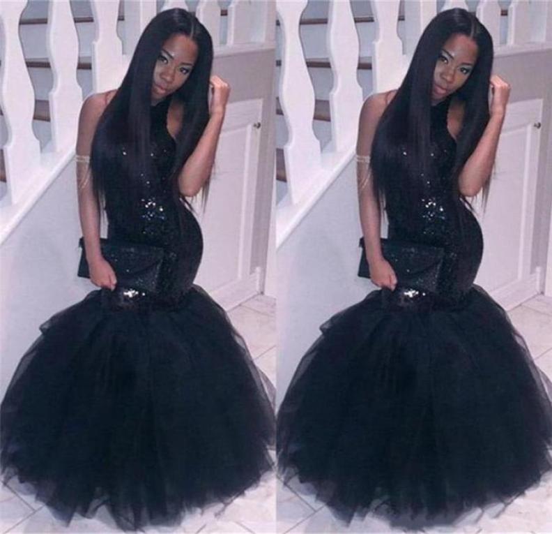 

2019 Elegant Black Girl Mermaid African Prom Dresses Evening wear Plus Size Long Sequined Sexy Backless Gowns Cheap Party Homecomi7958153, Brown