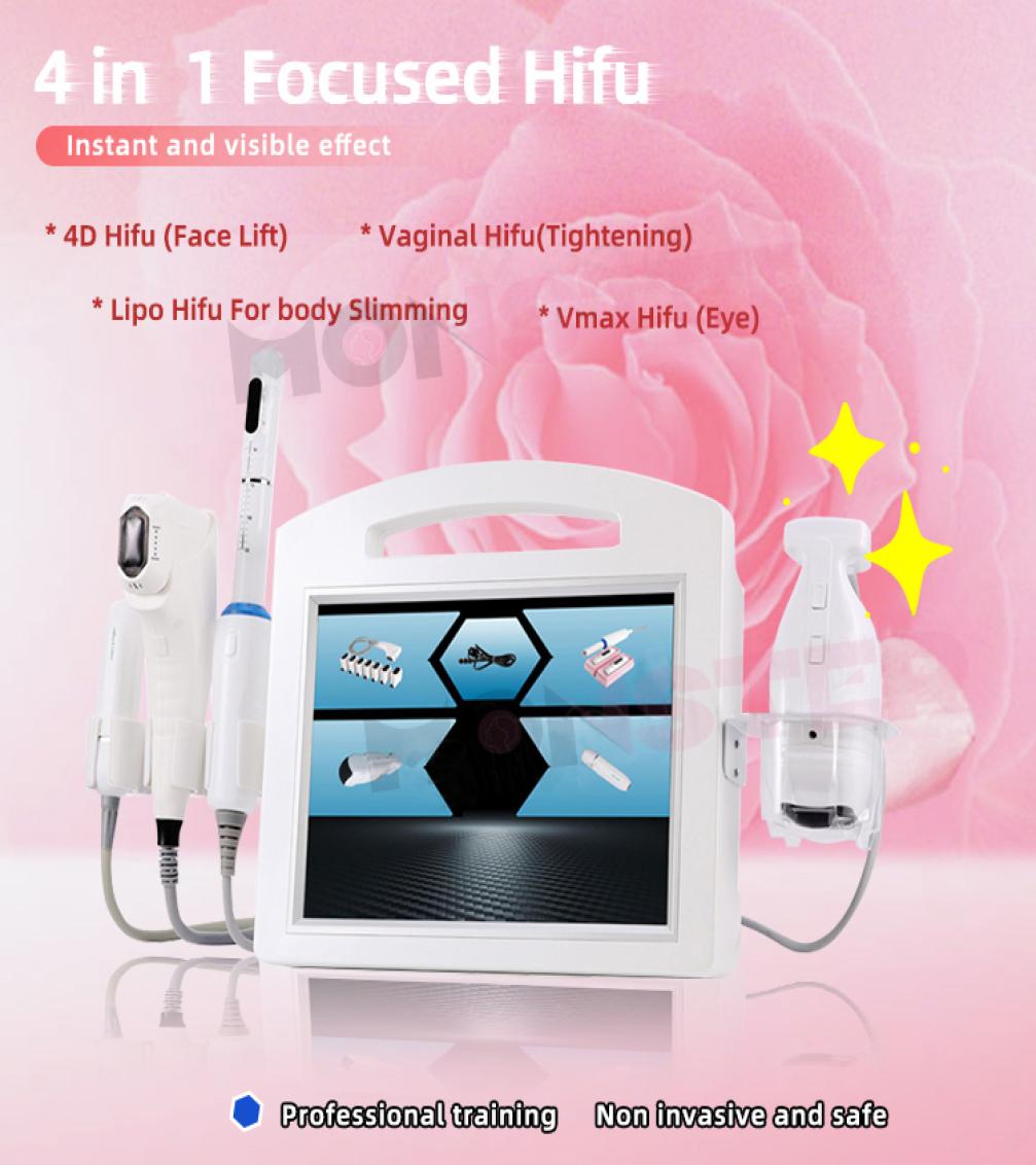 

4 in 1 4D Hifu Vmax Hifu Vaginal Tightening Liposonix Fat Loss Skin Tightening EyeNeckFace Lifting Hifu Machine 12 Lines 20000 S6021847