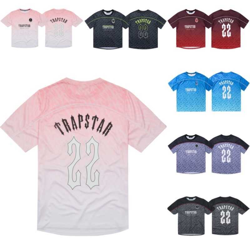 

Trapstar Football Jersey Mens t Shirt Designer Short Sleeve Summer Cause Hip Hop Street Tops Vxh4, Black