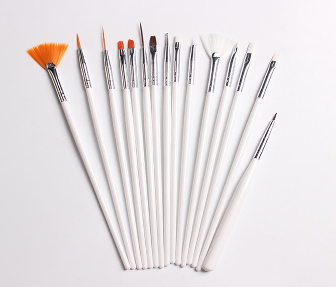 

15pcs Makeup Brushes Professional Gel Polish Painting Nail Flower Art Pen Dotting Drawing Tool For Natural False 3D Beauty Make up4550671