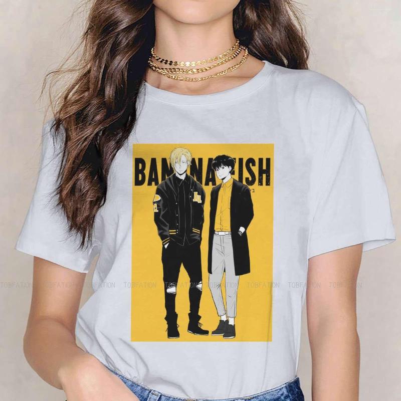 

Women' T Shirts Friends Women Tshirts Banana Fish Manga Grunge Vintage Female Clothing Oversized Cotton Graphic Short Sleeve, Coffee
