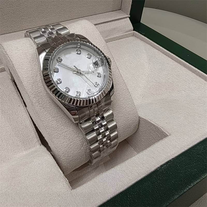 

Dtejust watch designer watches high quality tainless steel strap 36/41MM reloj pink dial silver plated 126300 diamond watch for lady 8/31MM xb03 C23, 1#