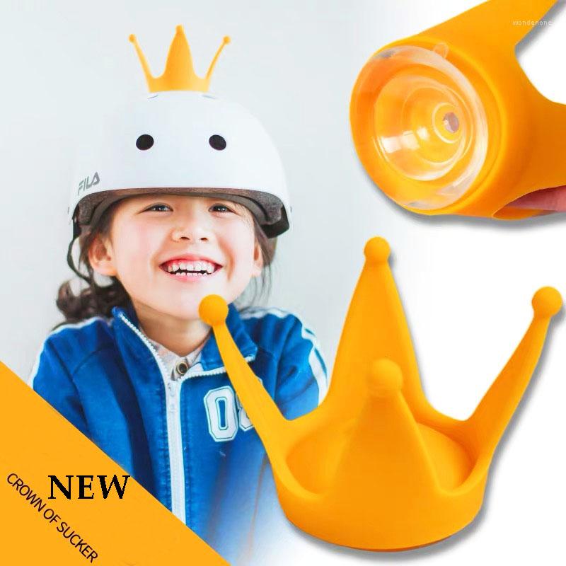 

Motorcycle Helmets 1Pcs Creative Electric Car Helmet Decor Crown Cup Soft Plastic Decoration Corners Sucker Motorbike Accessories