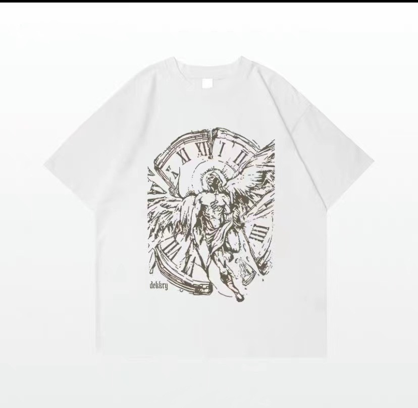 

Hip-hop Street hip-hop short-sleeved T-shirt men's designer summer fashion printed loose cotton round-neck shirt, 17