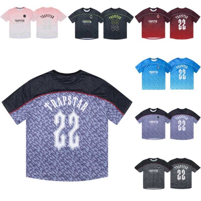 

Trapstar t Shirt Mens Designer Football Jersey Summer Casual Hip Hop Streetwear Breathable Tees Street Fashion Tops 3cxh, Gray