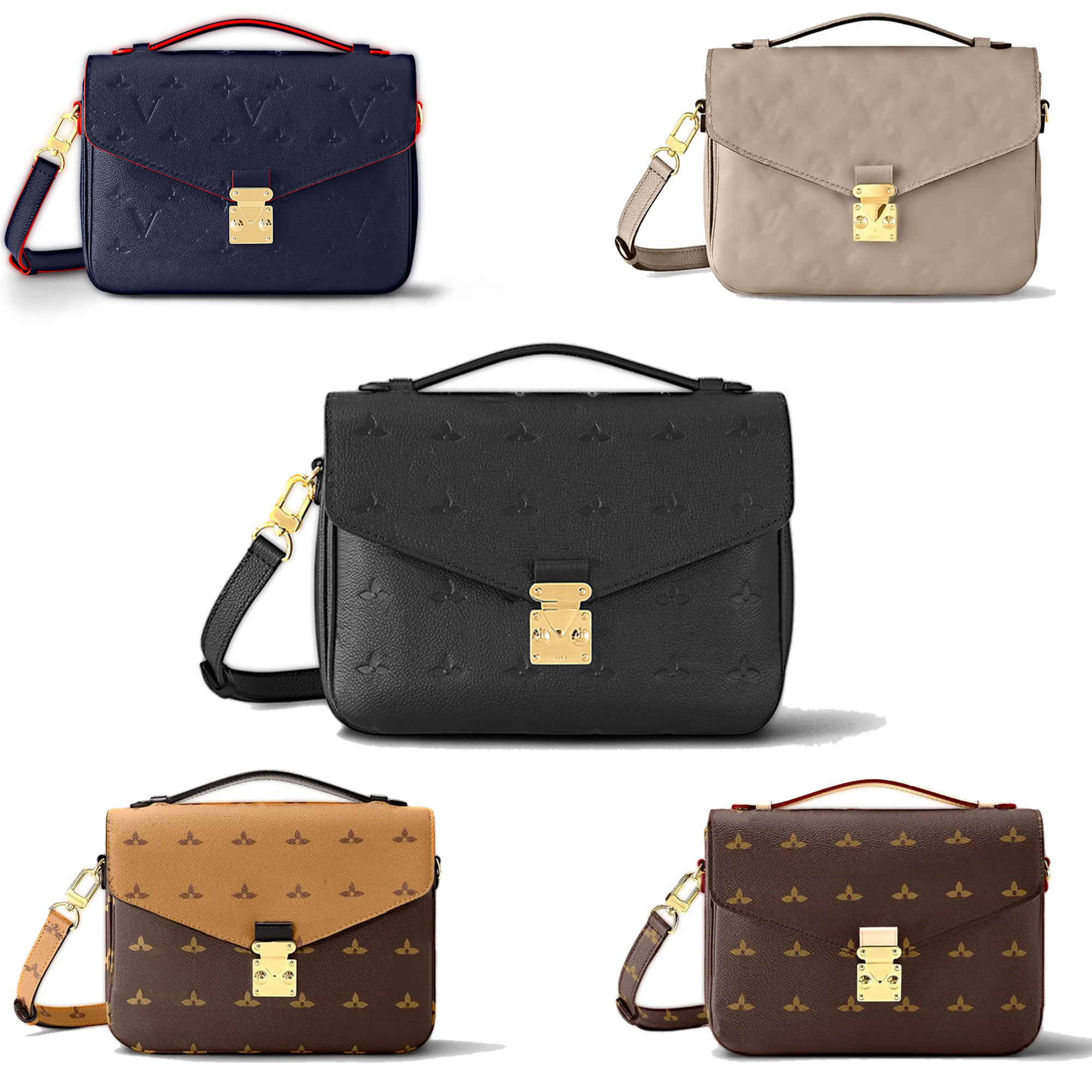 

Womens Pochette Designer Evening bags handbag Stuff Sacks M44875 totes clutch cowhide travel Beach bag Shoulder Toiletry Kits mens purses cross body messenger bags, Mon0gram reverse canva