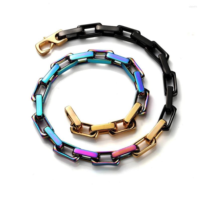 

Chains High Quality 50CM 10MM Hip Hop Men Link Chain Golden Colours Joint Necklace Rapper Chunky Boys NightClub DJ Jewelry