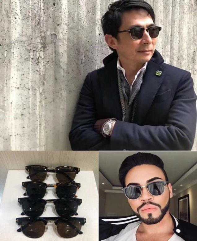 

euroam 248 men eyebrow square polarized sunglasses uv400 5120140 for prescription sunglasses fullset packet box8543907