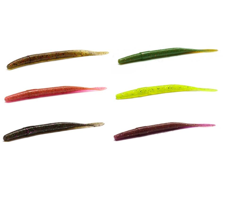 

10pcslot Worm Grub WWM39 Soft Bait Lure Swimbait 29g 99mm lifelike Walleye bass Artificial fishing for Wacky Jig6474127