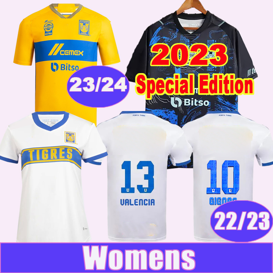 

2023 24 Tigres de la UANL Womens Soccer Jerseys Special Edition 22 23 HUGO GIGNAC LOPEZ D. REYES PIZARRO AQUINO . QUINONES F. THAUVIN RODRIGUEZ Home 3rd Football Shirts, Nv13804 2023 special liga mx patch