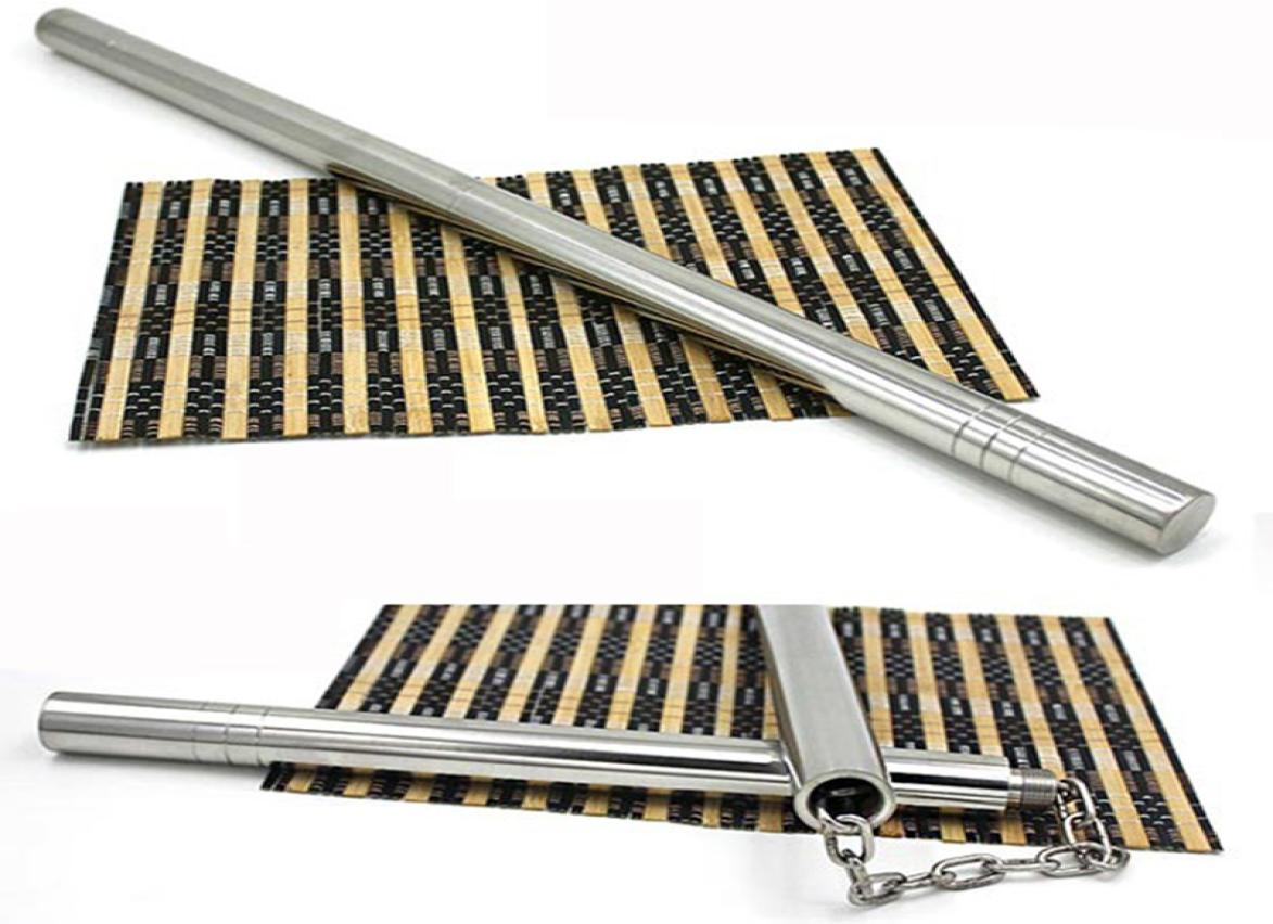 

Whole Stick Silvery Nunchakus 2 in 1 Combined Carving Dragon Stainless Steel Nunchucks SelfDefense NonSlip Actual Combat Nu4462322