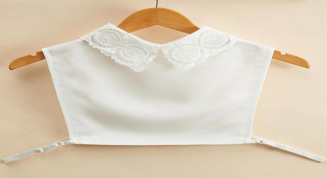 

Bow Ties 2022 Women Solid Color Shirt Fake Collars Vintage Detachable Collar Lapel Top Girls Sweater Dress False Neckwear Tie5692268