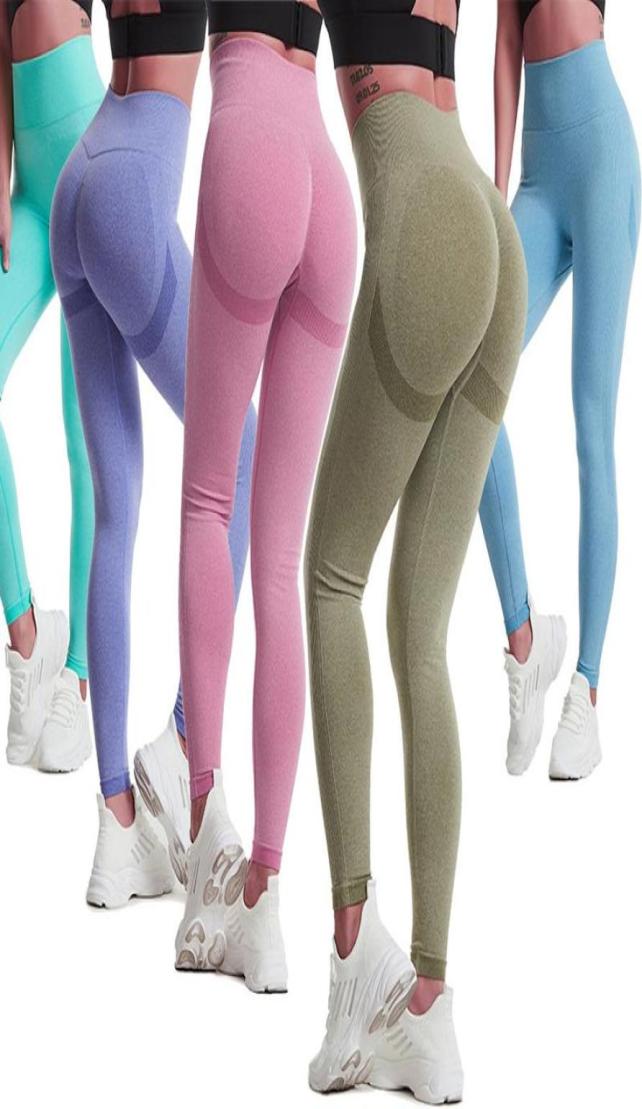 

Yoga Outfit Women Seamless Workout BuLifting Leggings High Waisted Scrunch BuSmile Contour Pants Squat Proof Sports9827306, Red