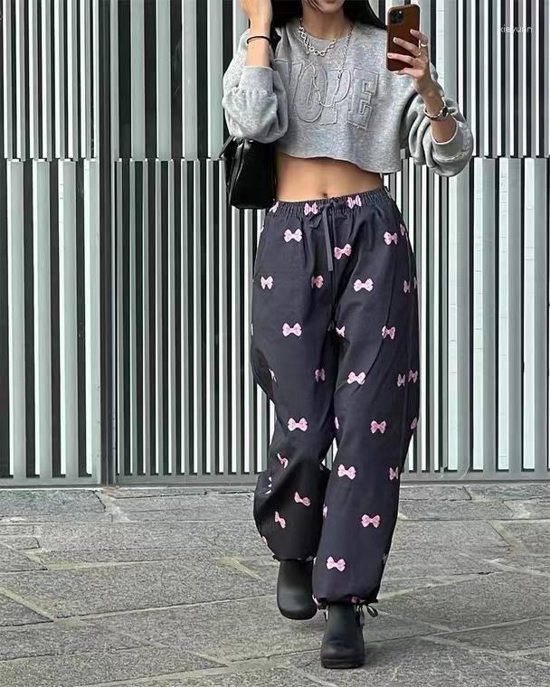 

Women's Pants Y2k Autumn Winter Sweatpant Casual Women Harajuku Printed Trousers Loose Streetwear Jogger Cargo Korean Fashion