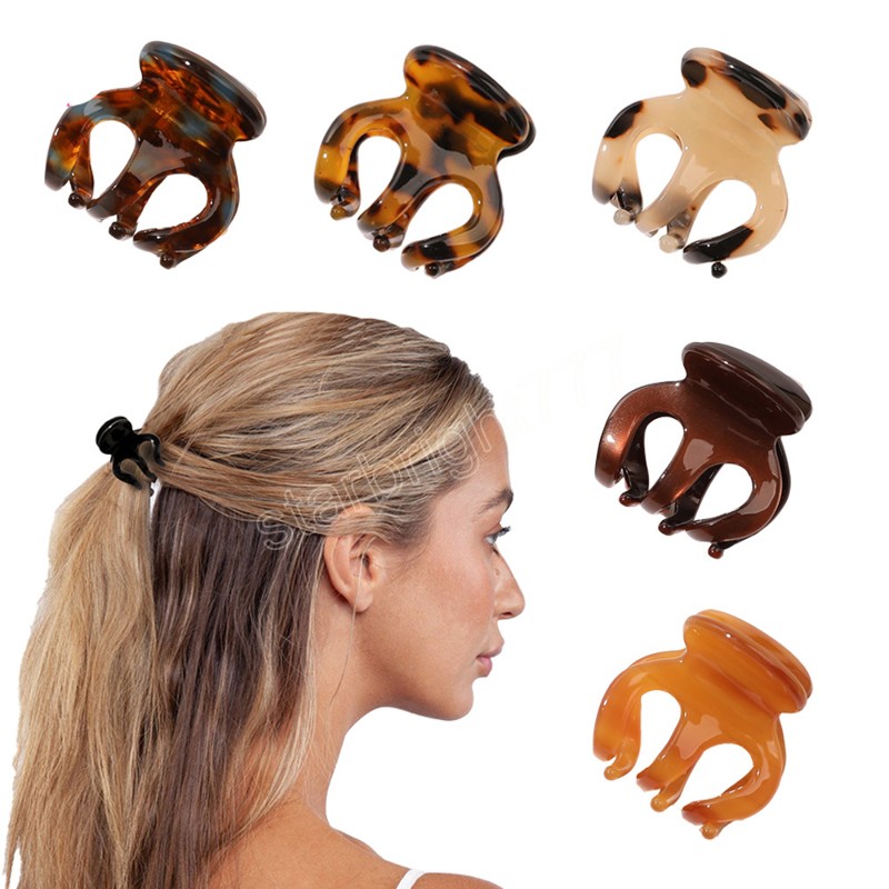 

Women Simple Hair Claw Horsetail Buckle Clamps Hair Accessories Hairpins Female Girl Ponytail Hair Grip Headwear, Mixed color