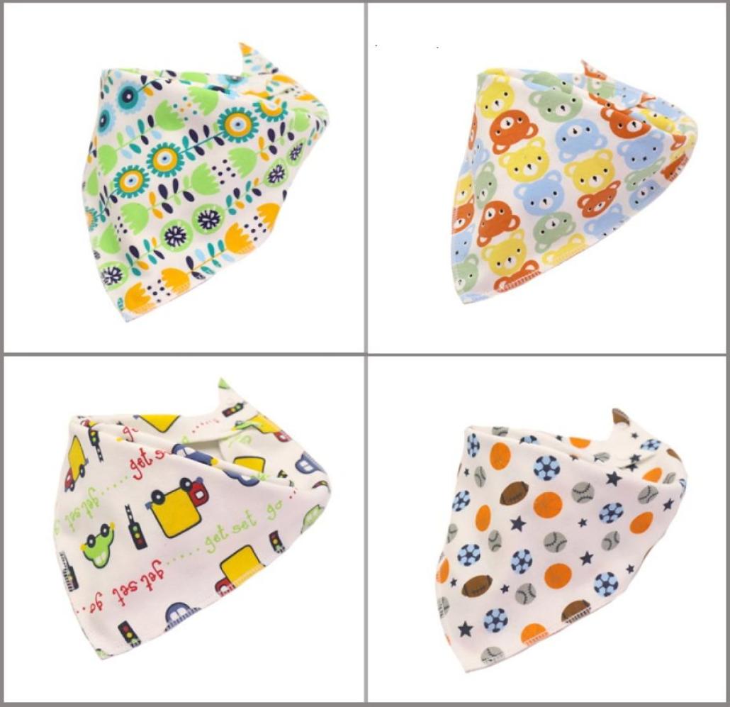 

Baby Print Saliva Towel Baby Infant Boy Girl Designer Clothes Cotton Triangle Newborn Turban Bib Scarf Double Snap9024326
