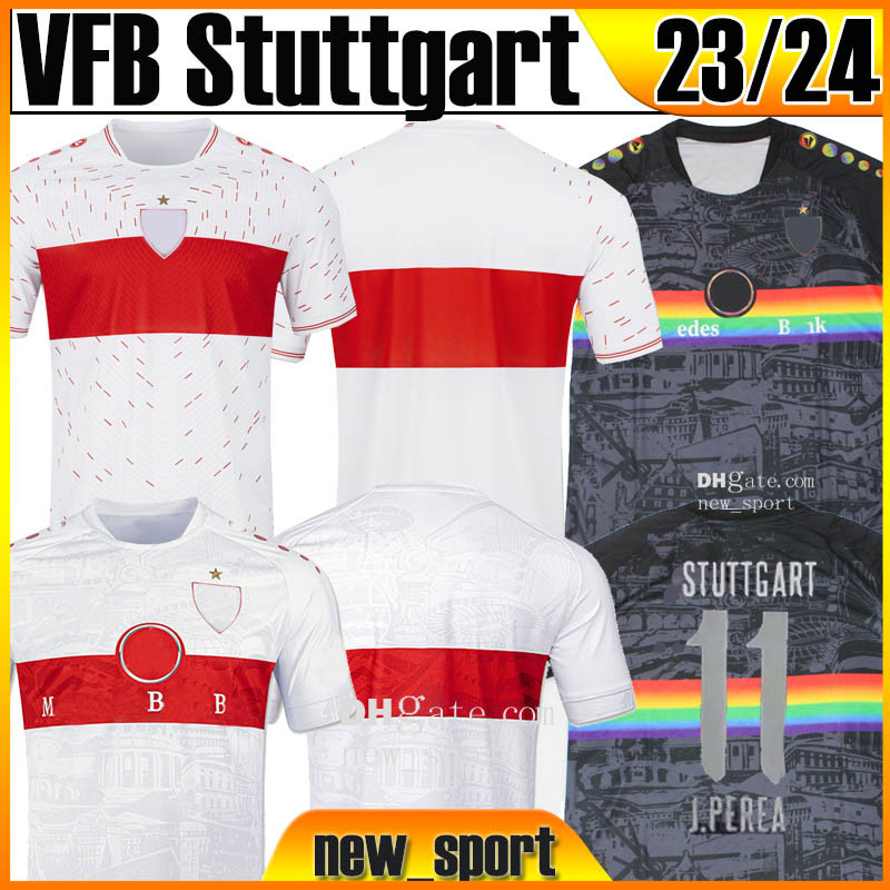 

23 24 VFB Stuttgart soccer jerseys KALAJDZIC DIDAVI Gomez WAMANGITUKA 2023 2024 Men jersey Kinder football shirts Thai, 22 23 home