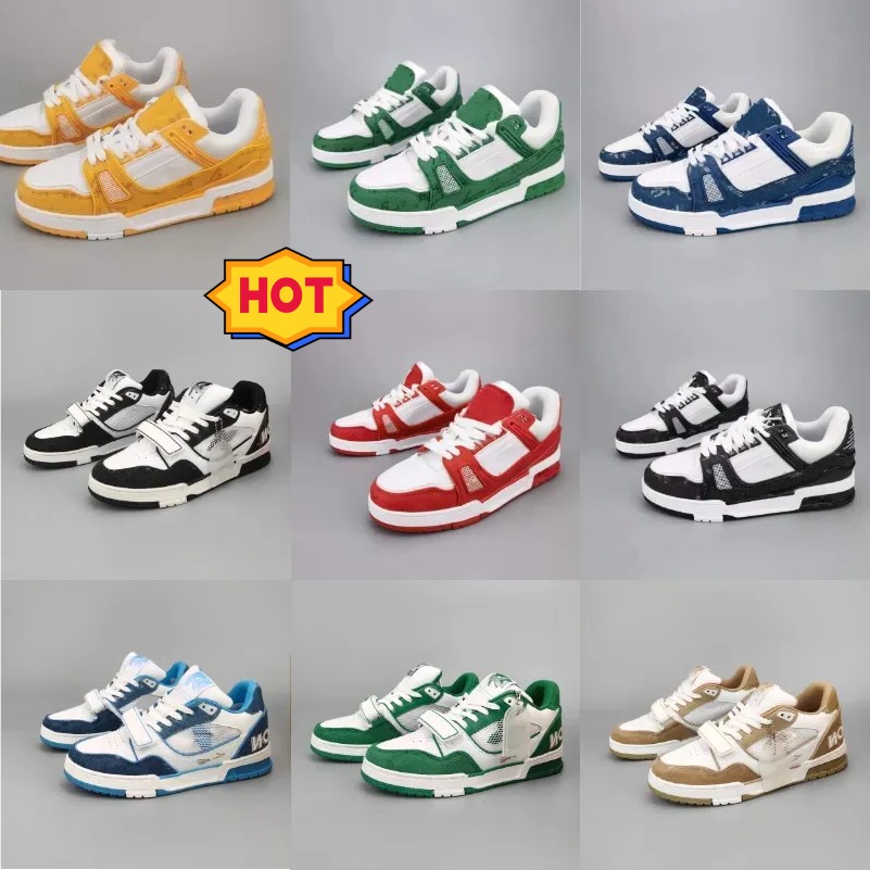 

Top quality Luxury Designer Men Causal Shoes Fashion Woman Leather Lace Up Platform Sole Sneakers White Black mens womens Luxury velvet suede 36-45, #03