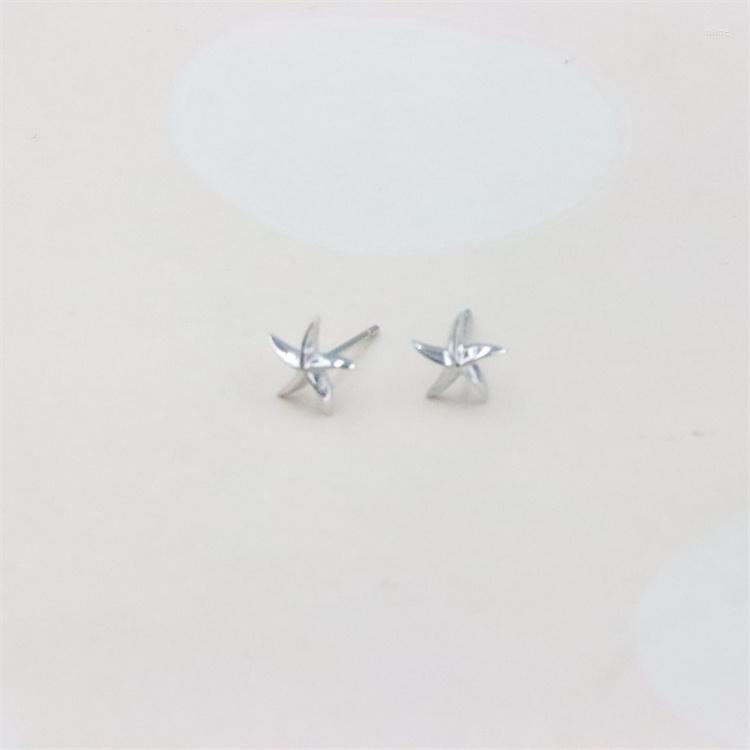 

Stud Earrings ZFSILVER 925 Sterling Silver Fashion Simple Smooth Star Fine Starfish For Women Charm Jewelry Girl Party Gift