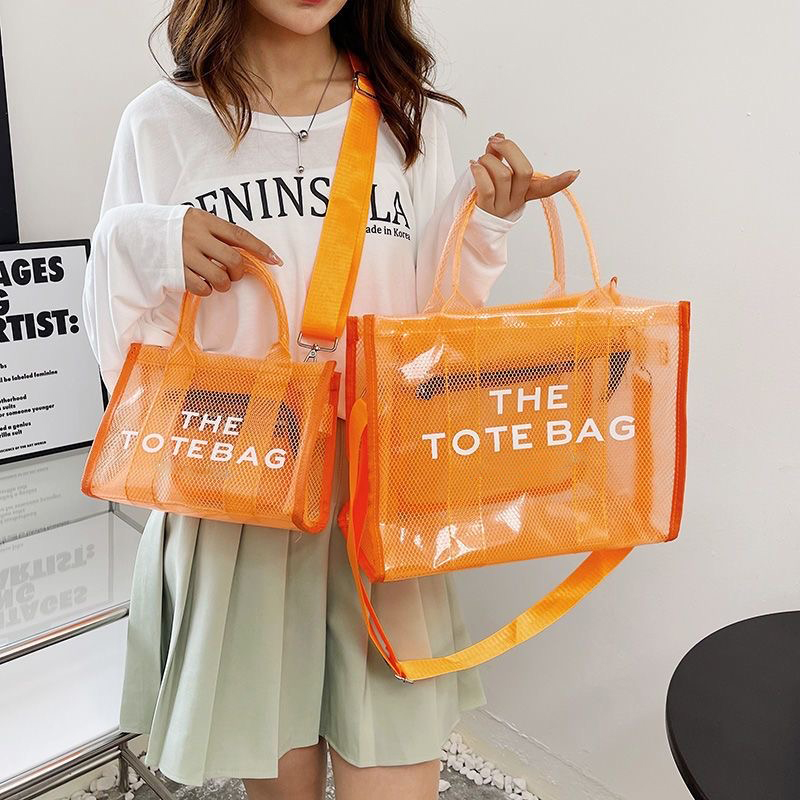 

the tote bag clascic marc Designer Bag Single Canvas Fashion Shoulder bag Crossbody bag Shopping Handbag 3 sizes summer transparent jelly bag Casual Tote large totes, Pvc-10