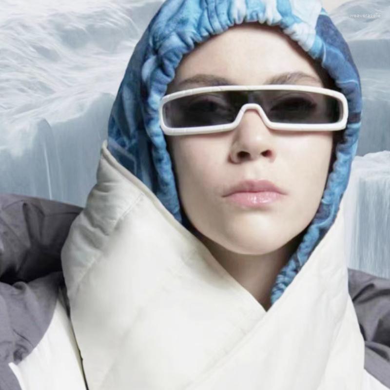 

Sunglasses Women's Rectangle Punk Unique Sports Sun Glasses Men UV400 Goggle Shades Mirror Colorful Y2k Eyewear