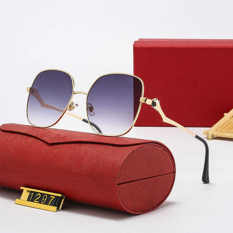 

Wholesale of sunglasses New Fashion Metal Large Frame Leopard Head for Male and Female Couples Sunglasses Trend