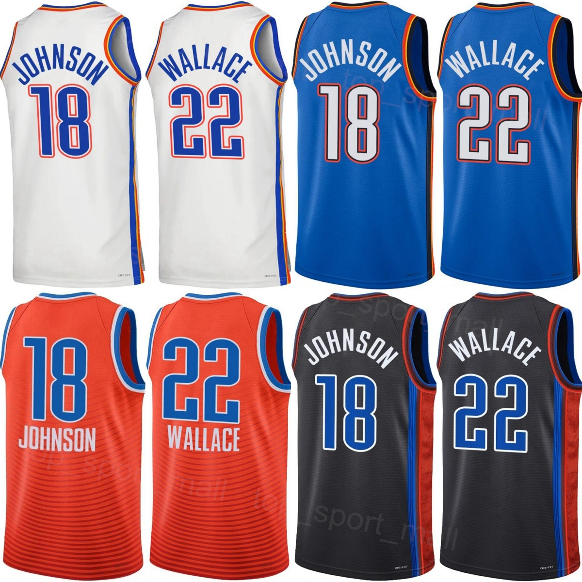 

Printed Man Kids Basketball Cason Wallace Jersey 22 Keyontae Johnson 18 Shai Gilgeous-Alexander 2 Luguentz Dort 5 Jeremiah Robinson-Earl 50 Josh Giddey 3 Tre Mann 23, Navy blue