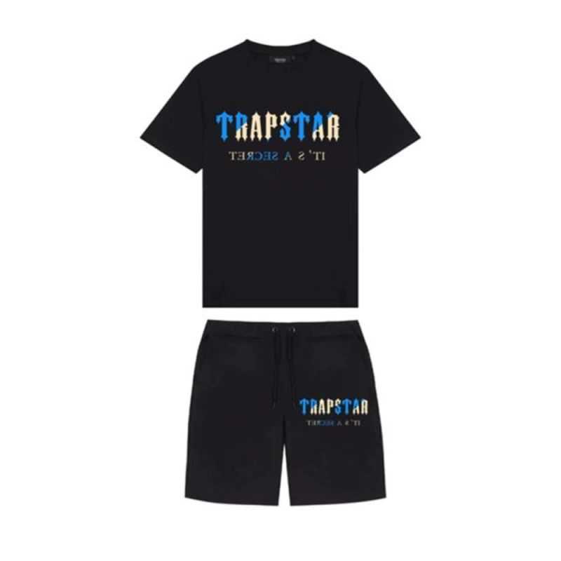 

Summer New Trapstar London Shooter Short-sleeved t Shirt Suit Chenille Decoding Black Ice Flavor 2.0 Men' Round Neck T-shirt Shorts2fou 2ltgj, T-shirt + shorts 5
