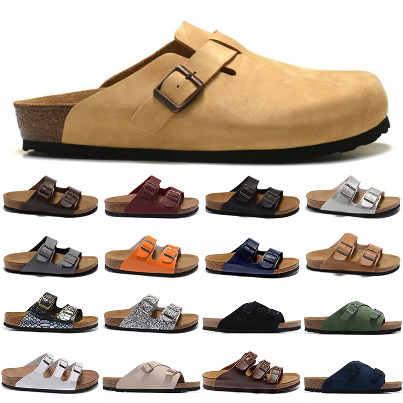 Boston Clogs Slippers Designer Women Men Arizona Mayari Unisex Sandals Cork Flat Fashion Summer Leather Slide Classics Beach Casual Woody Mules S