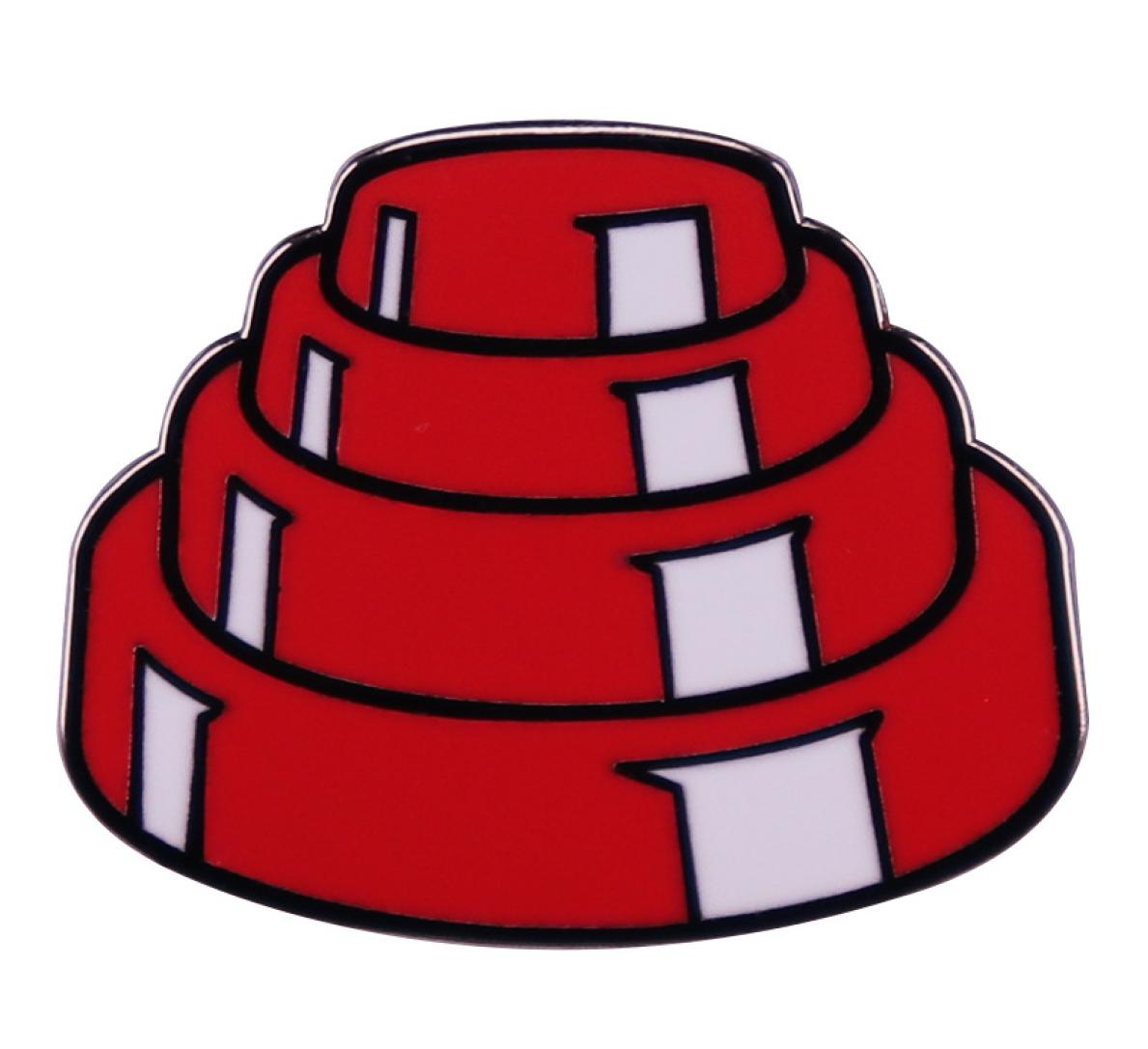 

Red energy dome Brooch clothes hat Brooch band metal accessories gift5128261