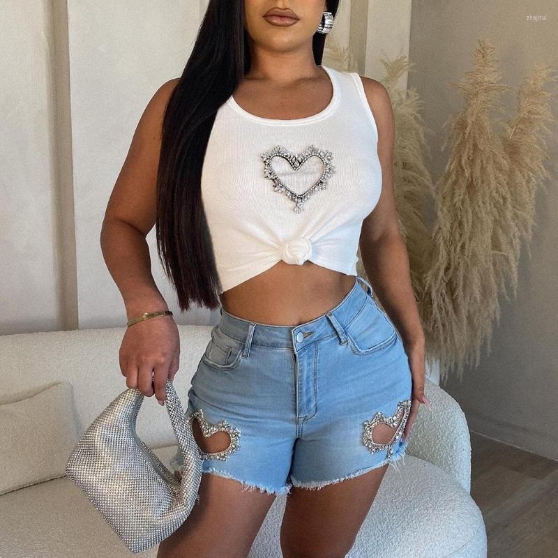 

Women' Tanks Sexy Crystal Trim Ribbed Tank Tops Women Sleeveless Stretch Kawaii White Vest 2023 Summer Harajuku Fairy Grunge Clothes, Black