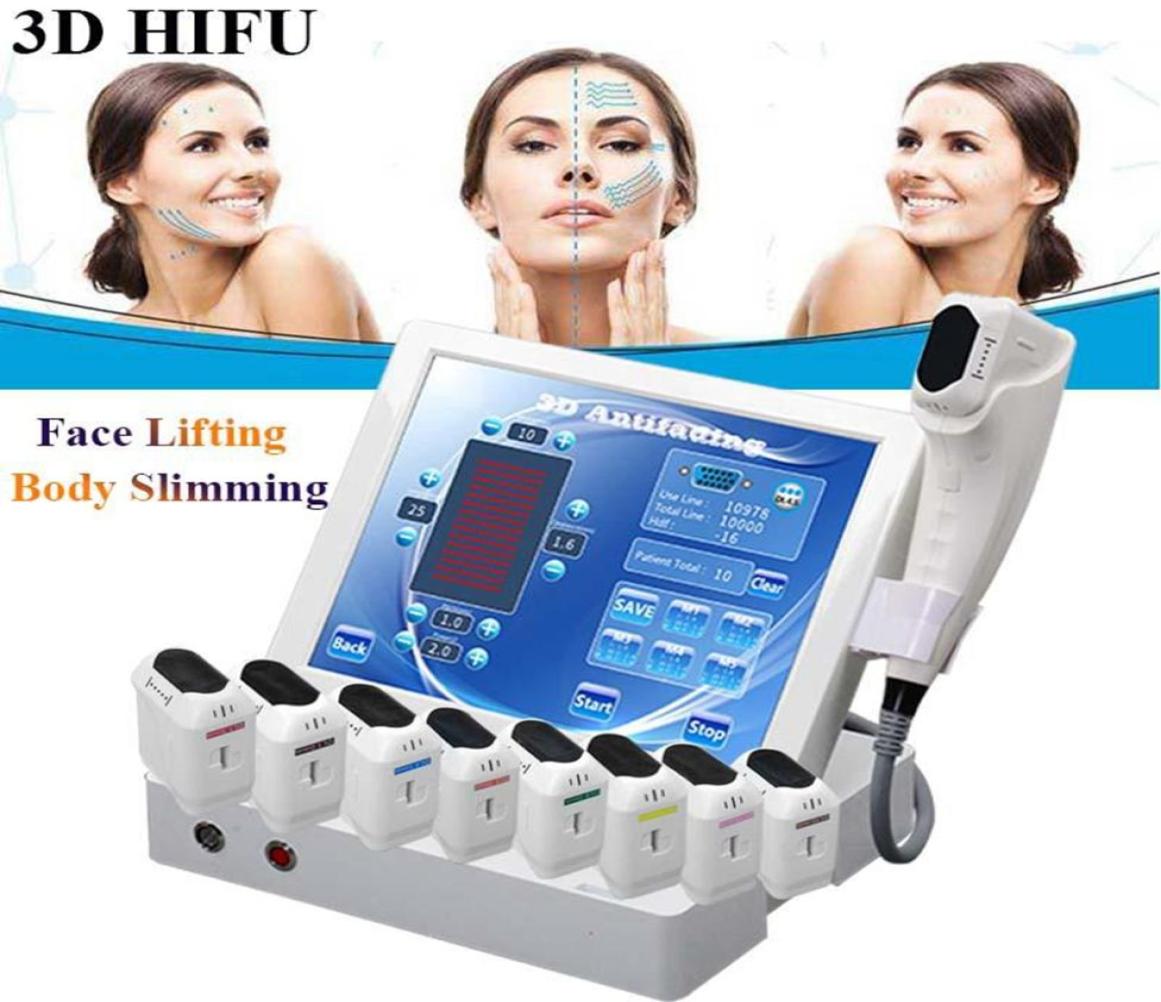 

2020 portable 3D HIFU Machine face lifting wrinkle removal facial machine fat reduction body slimming HIFU machine6903018