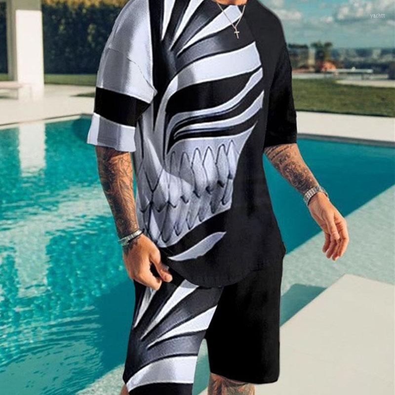 

Men's Tracksuits Summer Men Sets 3D Print T-shirt Set Oversized T-shirt/Shorts/Set Tracksuit 2 Pieces Fashion Clothing, Ts1123