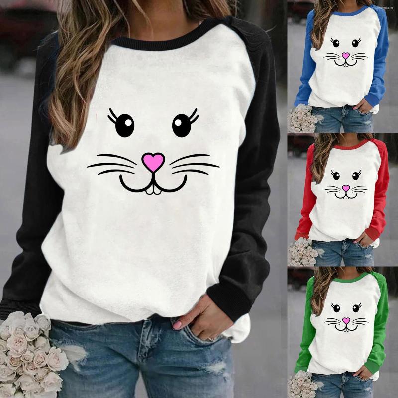 

Women' Hoodies Easter Womens Casual Long Sleeve Crew Sweatshirts Loose Clothes Sweatshirt For Women Trendy, Blue