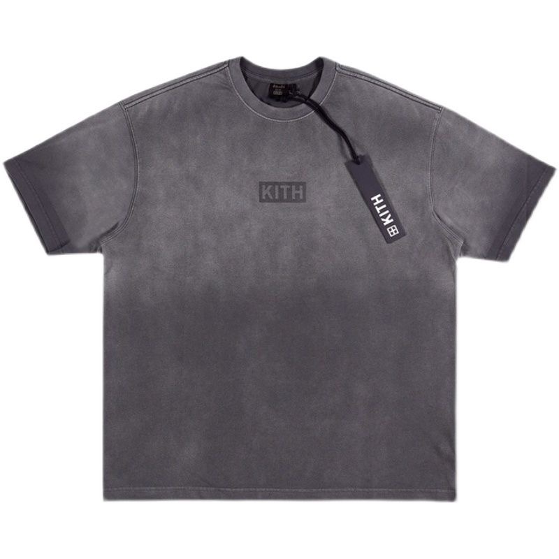 

Men's Short-Sleeved Ksubi Takewashed Boxlogo Washed Distressed Short-Sleeved Men's and Women's Loose T-shirt