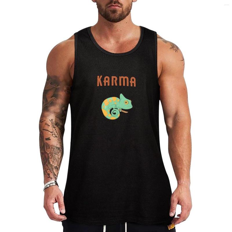 

Men' Tank Tops Karma Chameleon - 80' Music Humor Top T Shirts Sleeveless Vest Men Man Sports, Black