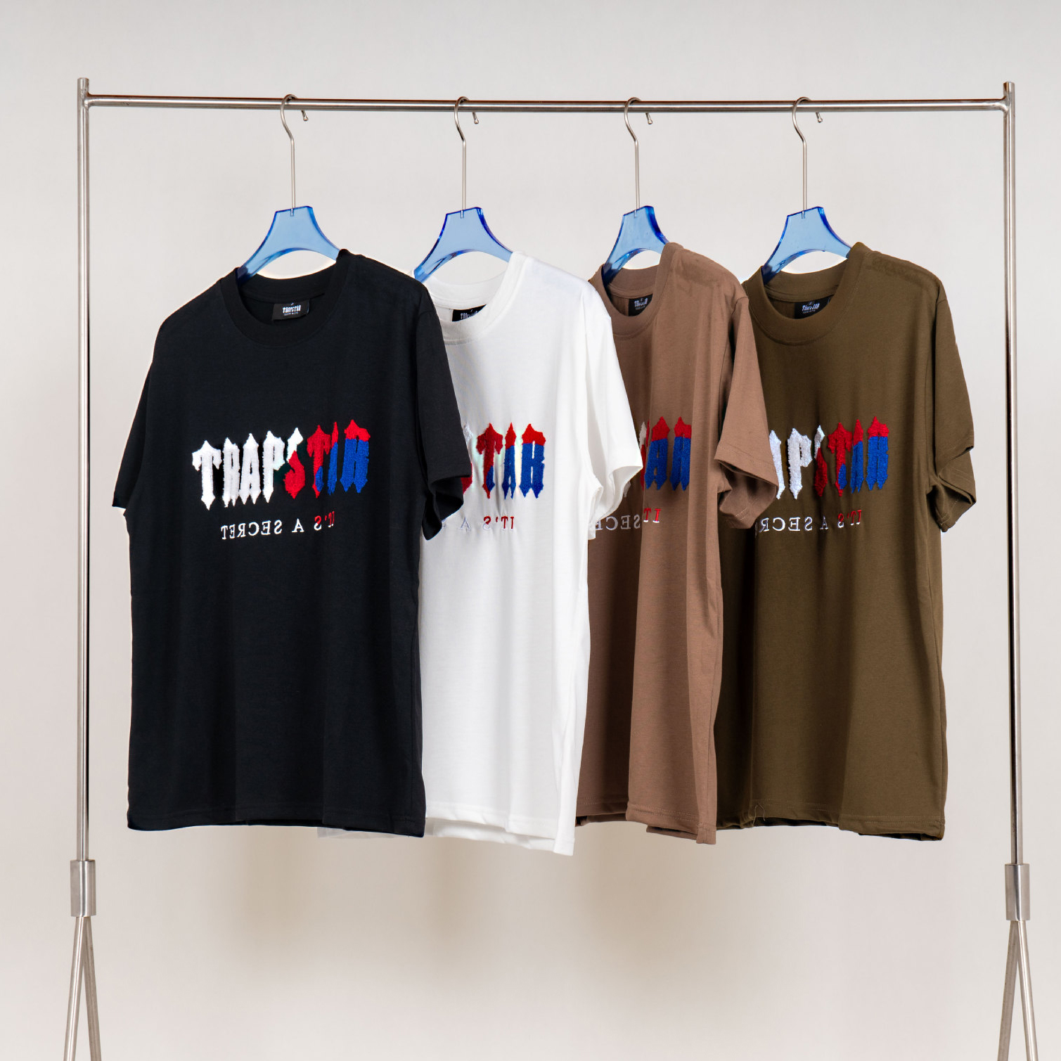 

Mens T Shirts Trapstar Monogram Shirt London Trap Keys Open Doors tee cotton T-shirt for men and women, White