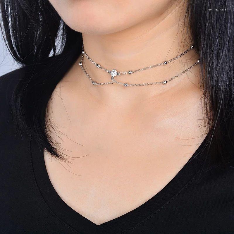 

Chains Shining Zircon Tassel Sexy Necklace Women Hollow Chain