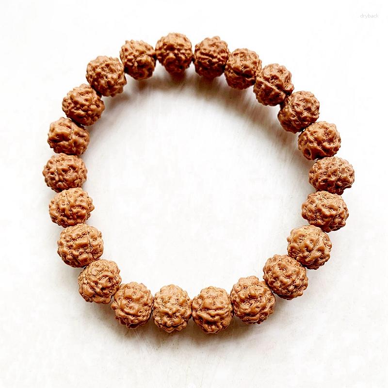 

Strand Natural Rudraksha Bracelet For Men Women Buddha Buddhist Healing Yoga Prayer Stretch Amulet 1pc