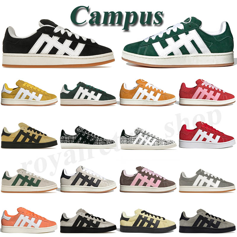 

2023 News Campus 00s Running Shoes For Womens Mens Dark Green Cloud White Better Scarlet Aluminum Core Black Better Scarlet Clear Pink Sneakers Trainers Size 36-45, 18 footwear white core black