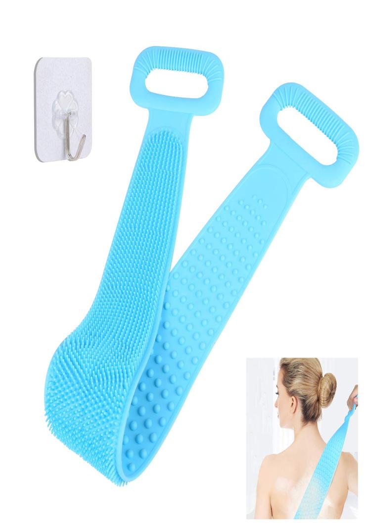 

Silicone Bath Body Brush Exfoliating Lengthen Silicone Body Back Scrubber Easy to Clean Lathers Well Eco Friendly Long Lastin4433231