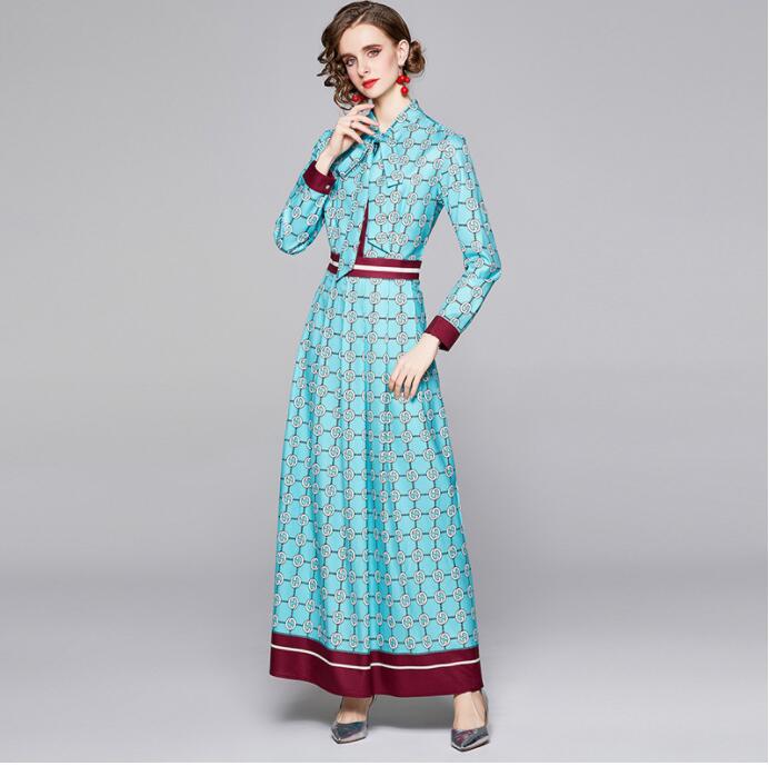

Casual Dresses Long Dress Women Floral Print Puff Sleeve Loose Maxi Dresses Elegant V-Neck Holiday Party Beach Dress Vestidos, 03