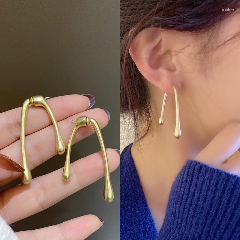 

Stud Earrings Trendy Geometric Selling Drop For Women Party Gifts Simple Niche Retro Temperament Aesthetic Fairy Jewelry