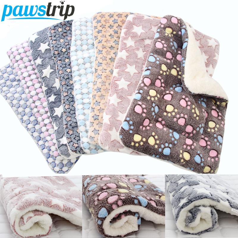 

Parkas Flannel Thickened Dog Bed Mat Soft Pet Sleeping Mat for Small Medium Large Dogs Cats Winter Warm Pet Blanket Pet Supplies, Beige