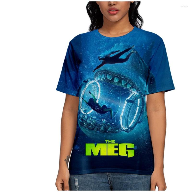 

Men' T Shirts The Meg 2 Trench 3D T-shirt Short-sleeved Women Men Summer Tee, Style4