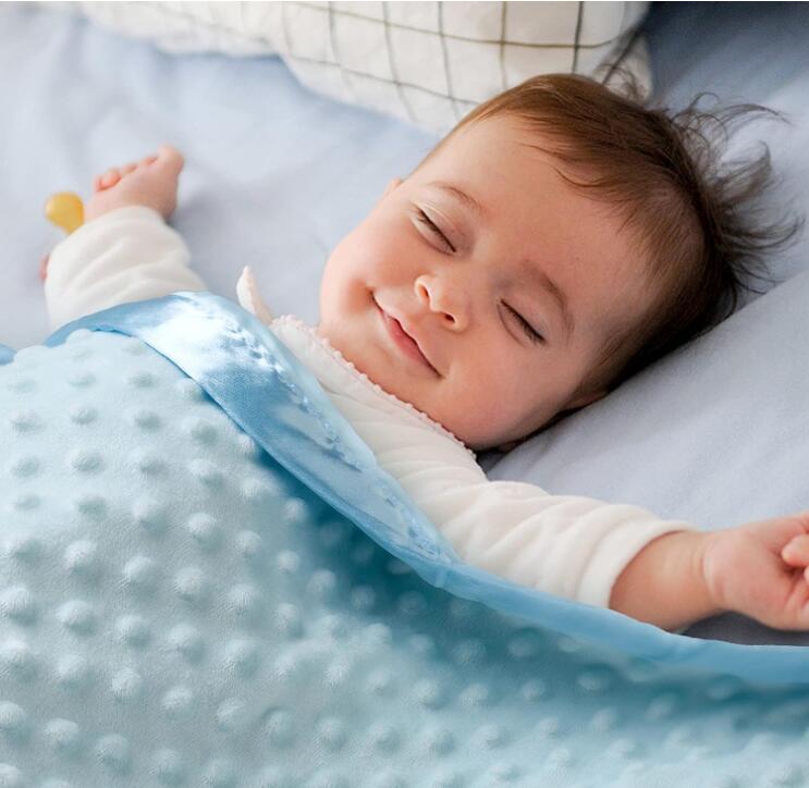 

Blankets Swaddling Baby Soft Minky Dot Blanket With Silky Satin Backing Gifts For Girls And Boys 7 Colors Skin Friendly About 30Inch Otwxm, As details