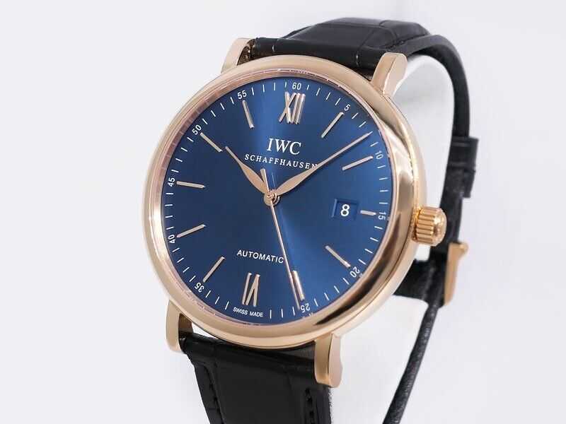 

Elegant formal classic first choice wrist watches I W 40mm mens 4YKL 8215 movement Business Consice High quality iced out bezel luxury gift watches, Black