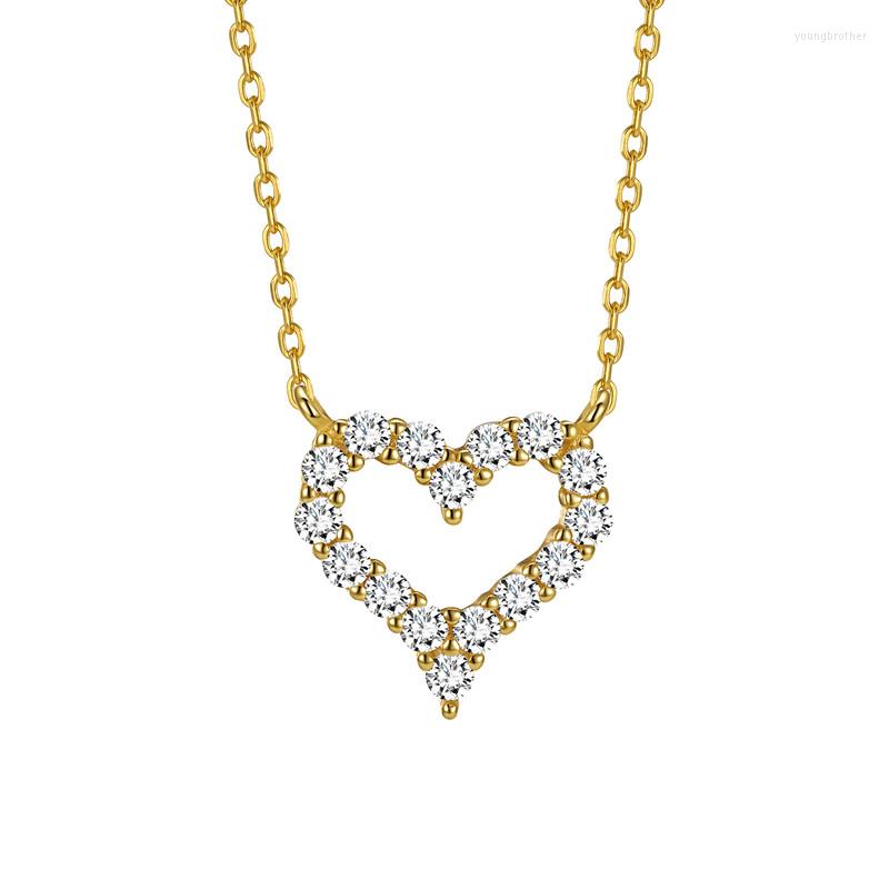 

Chains Fashion Zircon Love Heart Charm Necklace Pendant For Women Girls Lovely Party Choker Jewelry Gift Accessories Dz051