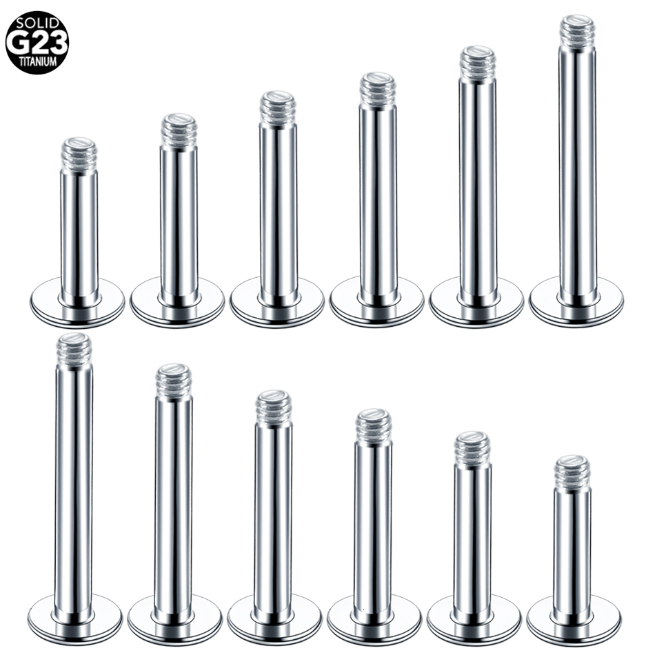 

Navel Bell Button Rings 50Pcslot G23 Labret Bar Parts Post Barbell For Lip Tongue Piercing Earring Stud No Ends In Gauges Body Jewelry 230628