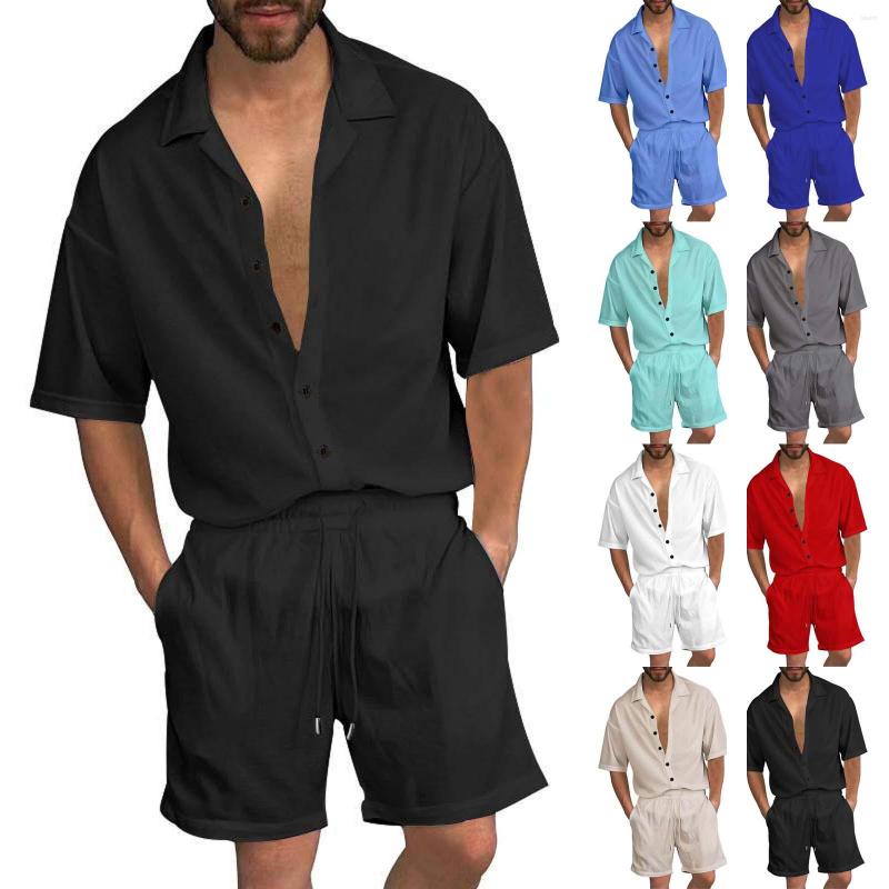 

Men's Tracksuits Summer Breathable Two Piece Volume Shirt Shorts Set Suit Teen Dress Tuxedo, Sky blue